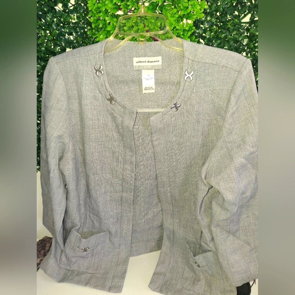 Alfred Dunner Petite Blazer with Silver Details